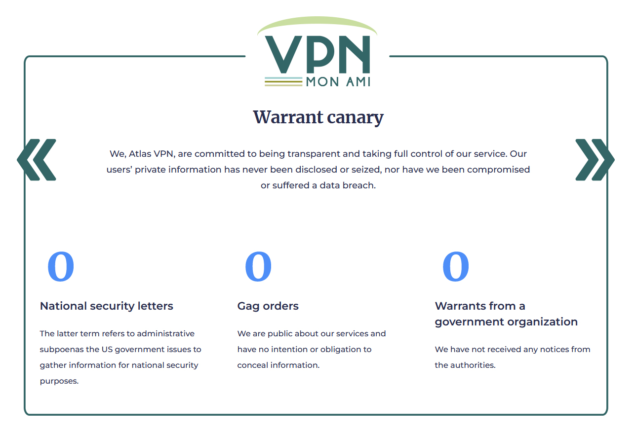 Illustration : Warrant Canary AtlasVPN