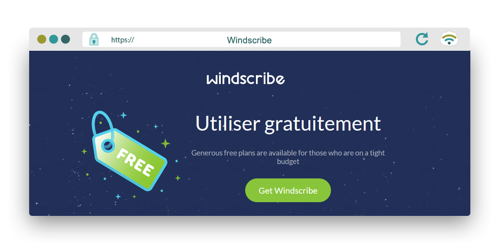 Illustration : Windscribe, le VPN illimité gratuit sans abonnement