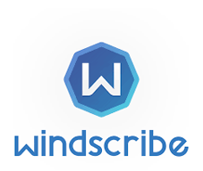 Logo Windscribe complet en hauteur