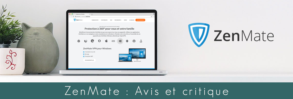 Illustration : mise en situation du site officiel de ZenMate VPN