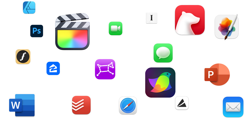 Illustration : applications MacOS