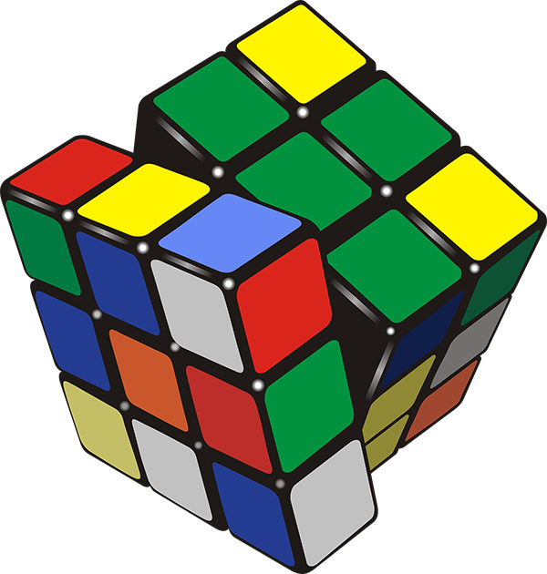 illustrations rubics cube : beaucoup de configurations