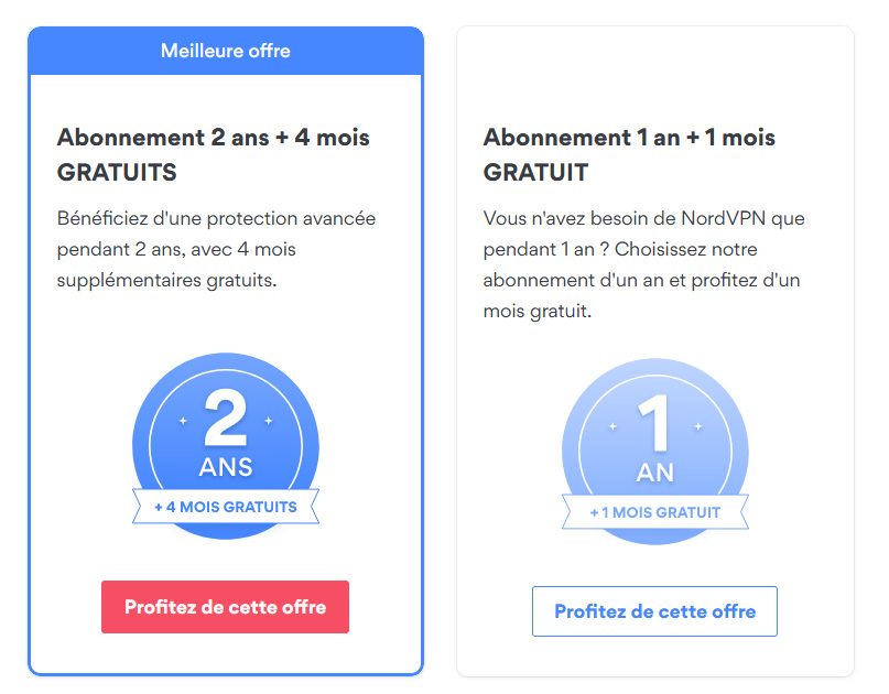 Illustration : Mois offerts pour un abonnement VPN d'1 an et 2 ans