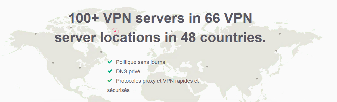 Illustration : Emplacement serveurs de WeVPN