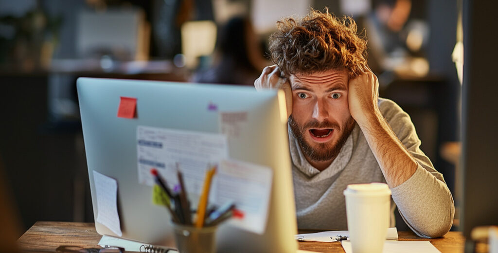 Illustration : employé qui a fait une erreur