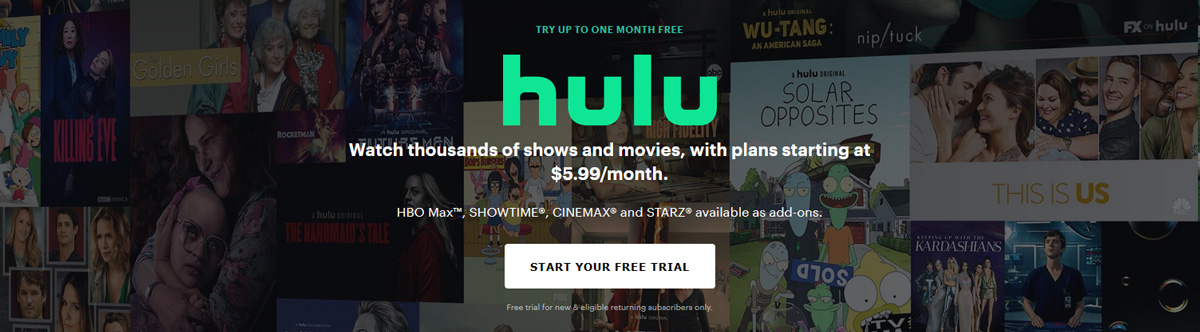 Illustration : essai gratuit hulu