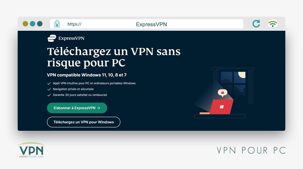 Illustration : ExpressVPN, le VPN pc le plus rapide