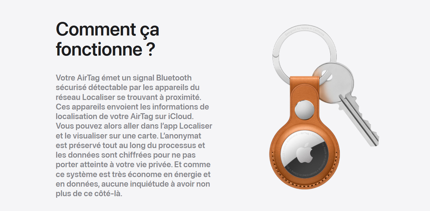 Illustration : Principe de fonctionnement du AirTag d'Apple