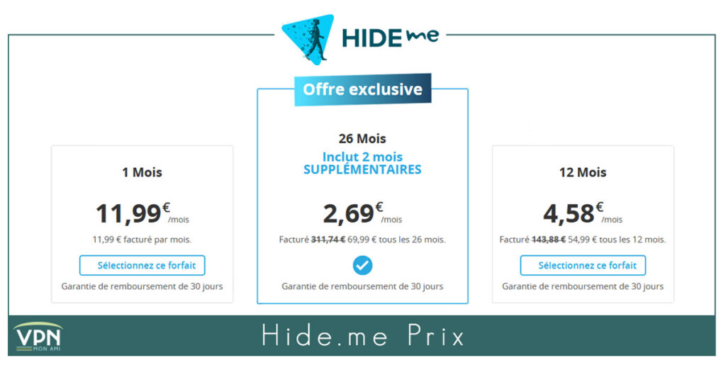 Hideme Prix