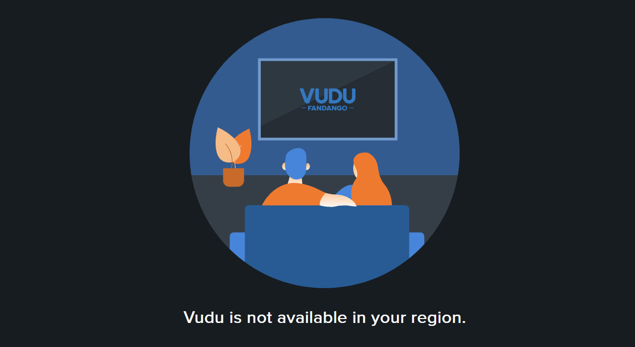 Illustration : Il faut un vpn pour accéder a Vudu en France