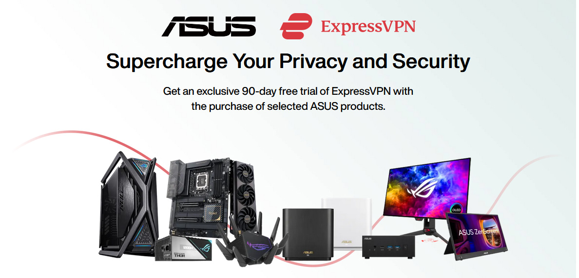 Illustration Asus et ExpressVPN partenariat
