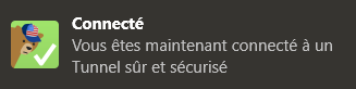 Message de l'interface TunnelBear