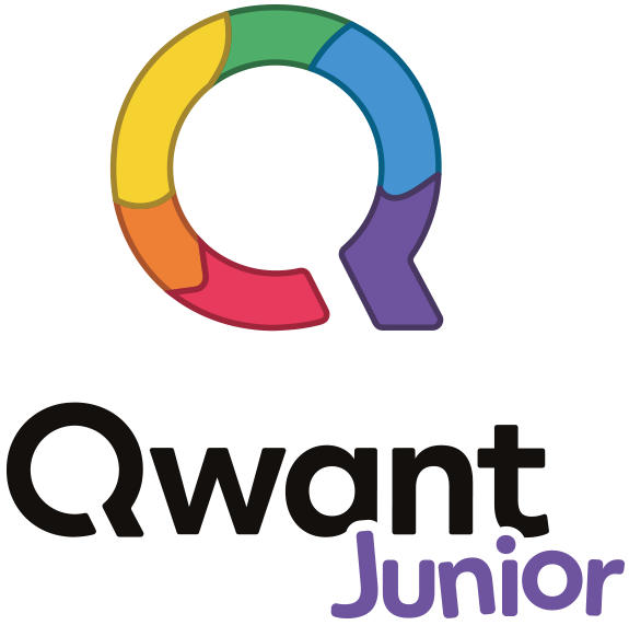 Illustration : logo de Qwant Junior, moteur de recherche pour les kids 