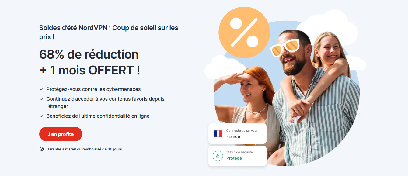 Illustration : offre d'été intégrale de NordVPN
