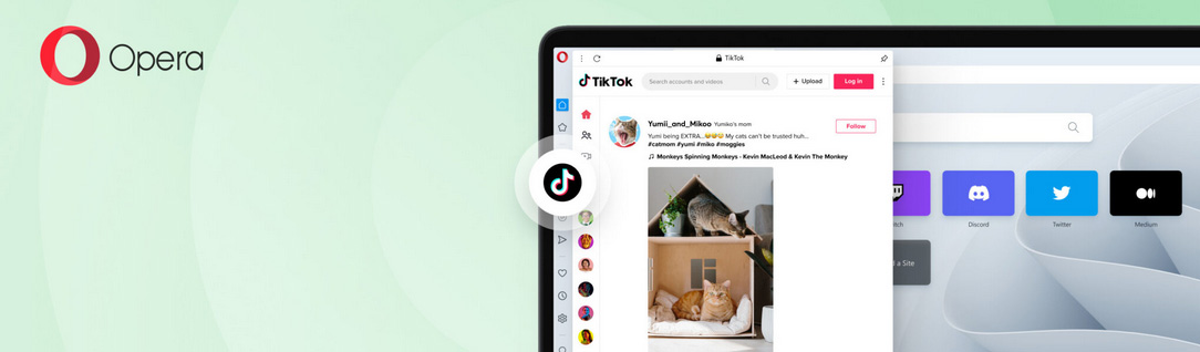 Illustration : TikTok sur Opera