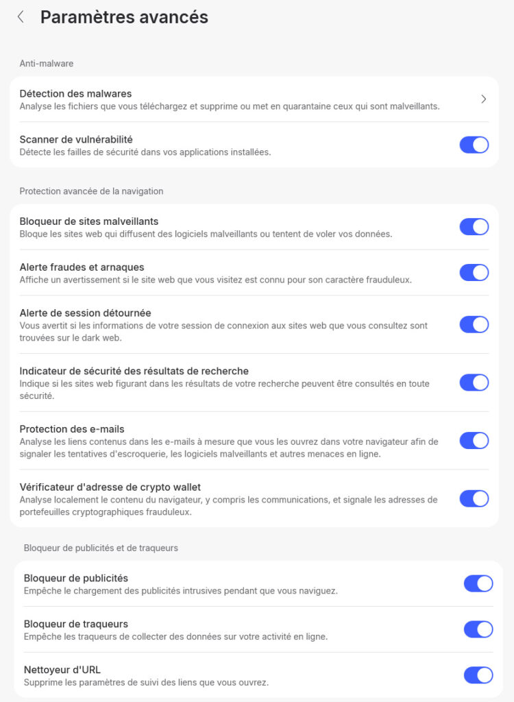 parametre de l'antivirus nouvelle generation de NordVPN
