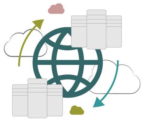 Illustration peering serveurs vpn