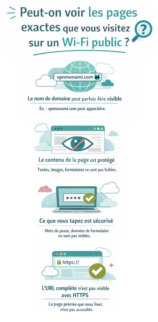 Peut on voir les pages exactes que vous visitez sur un wi fi public ?