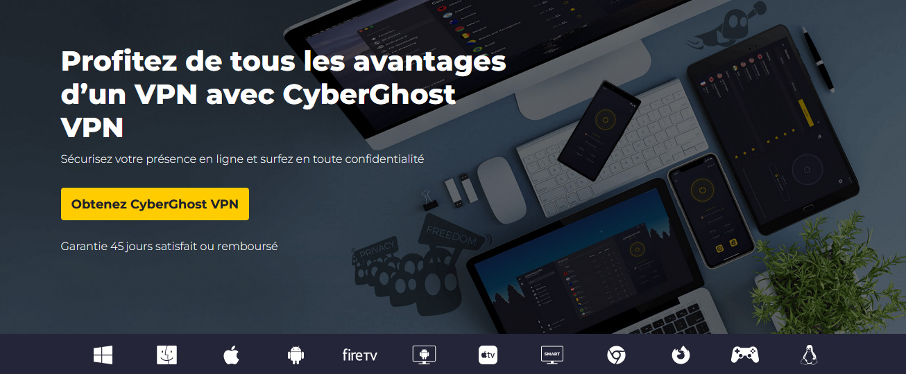 Illustration : Présentation de CyberGhost pas cher