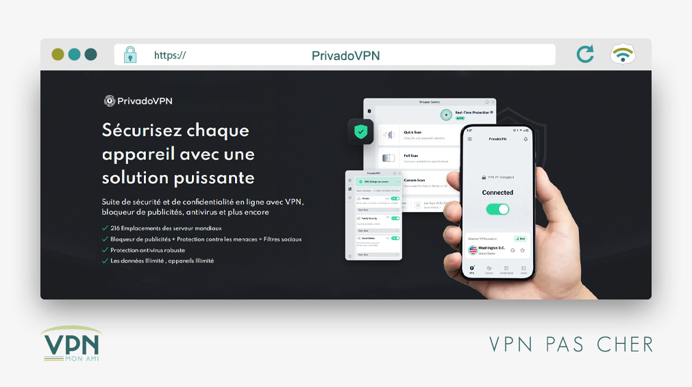 PrivadoVPN pas cher