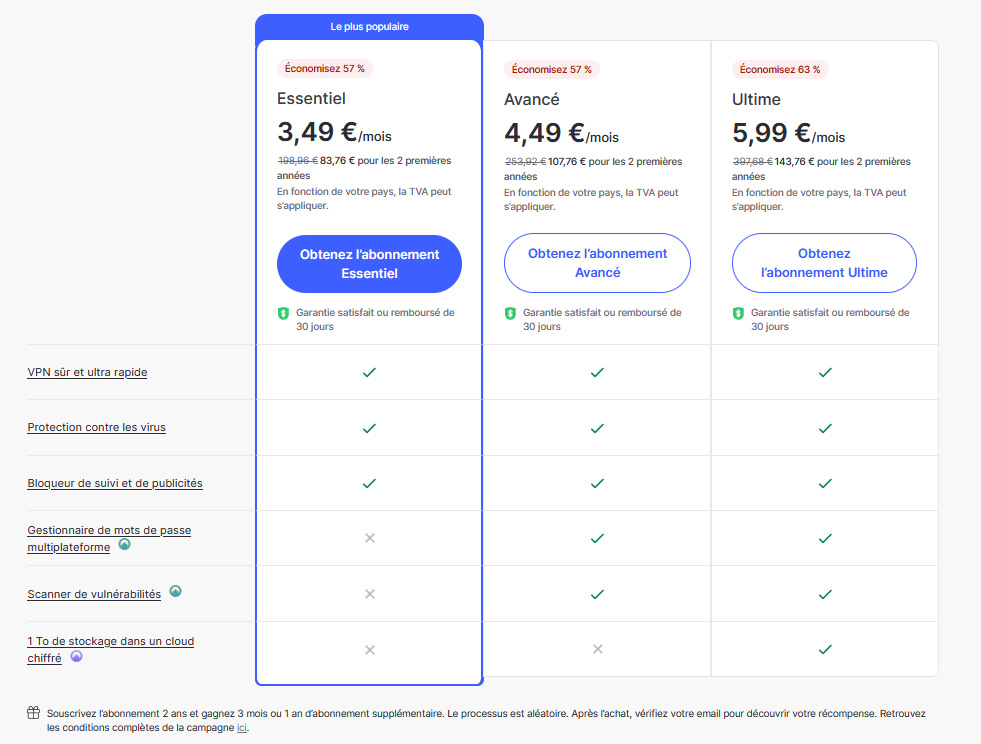 Illustration : Nouveau prix sur l'abonnement de 2 ans de NordVPN pour son offre spéciale anniversaire 2023