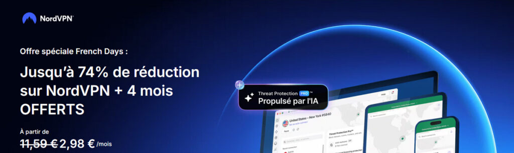 Illustration : Promo de NordVPN pour les French Days 2025
