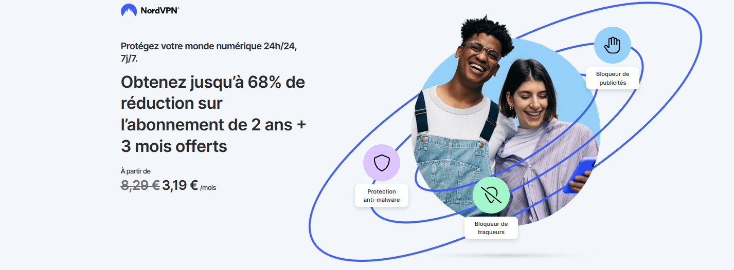 Illustration : Promo de NordVPN pour octobre 2023