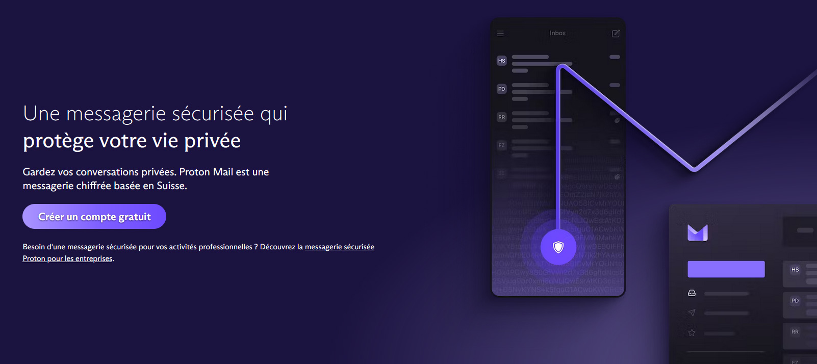 Illustration : Protonmail, l'alternative privée à Gmail