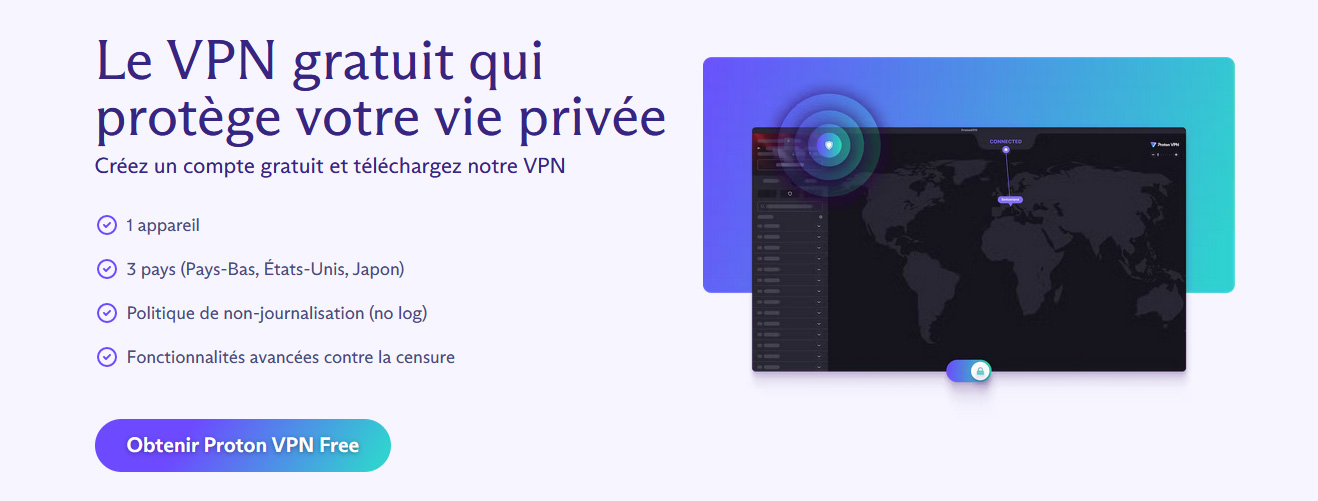 Illustration : Proton VPN gratuit