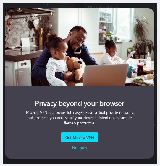 Illustration : publicité pour mozilla VPN