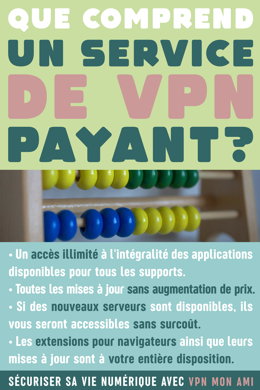 Illustration : infographie contenu abonnement VPN