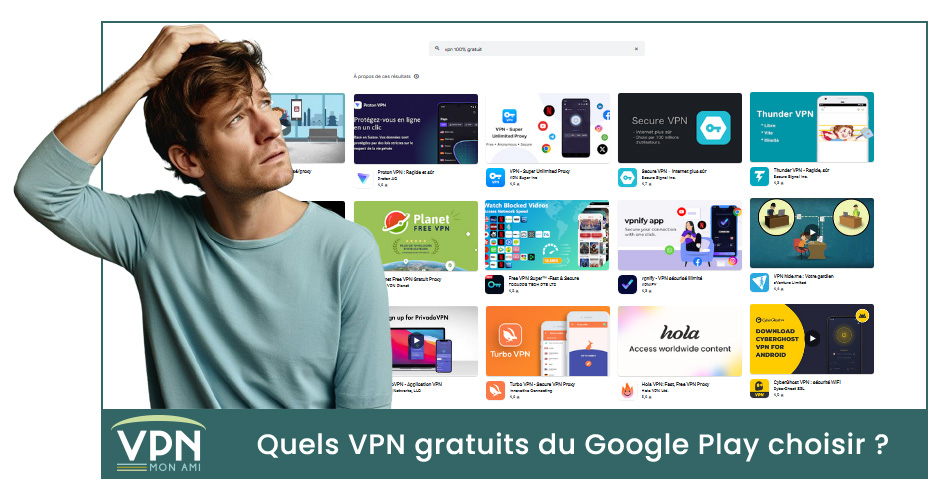 Infographie : QUels VPN gratuits du google Play choisir ?