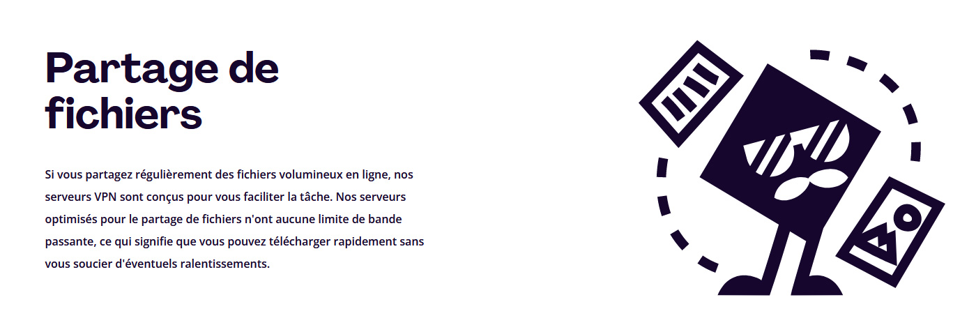 Illustration : serveur de BlufVPN optimisés pour le P2P