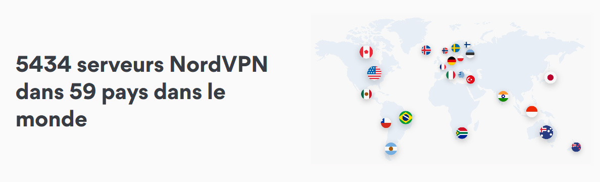 illustration : serveurs de NordVPN