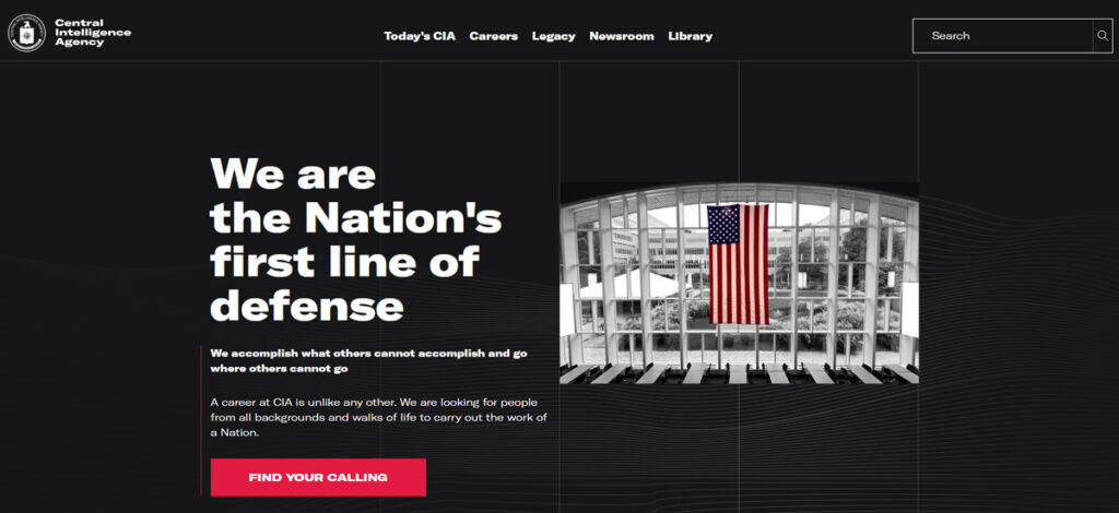 Illustration : Site de la CIA du Dark Web