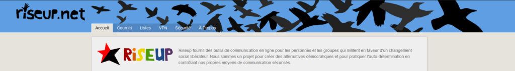 Illutsration : Site du Dark web Riseup