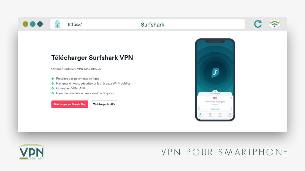 Illustration : découvrez Surfshark VPN pour smartphone