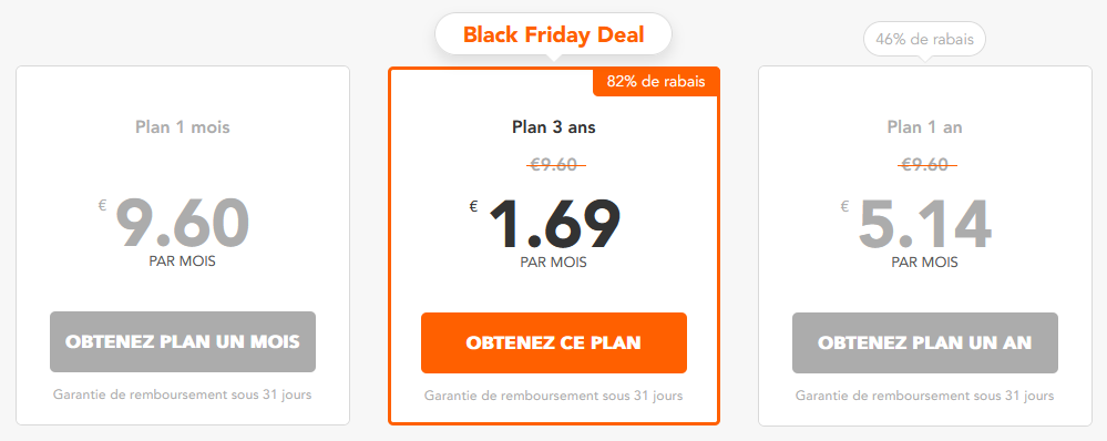 Promotions vpn : Tarifs du black Friday de PureVPN