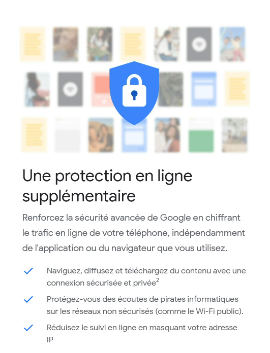 Illustration : VPN Google One